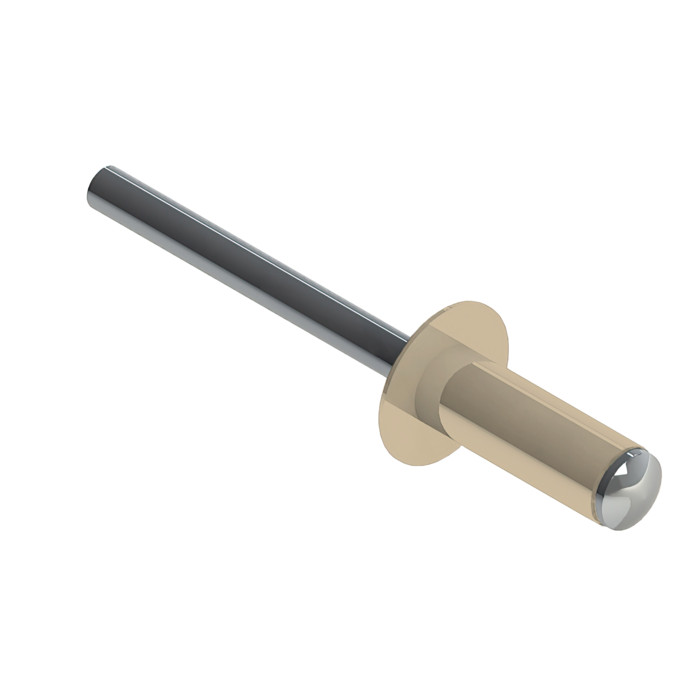 Заклёпка вытяжная Daxmer 4,8х12 RAL 1015 (10х1000шт) ал/ст